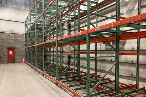 Used 2 Deep x 4 High Push Back Racking For Sale